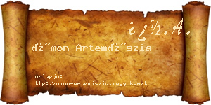 Ámon Artemíszia névjegykártya